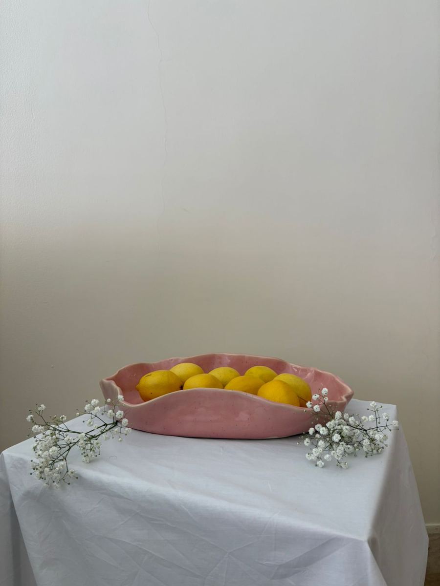 Rose platter with lemons